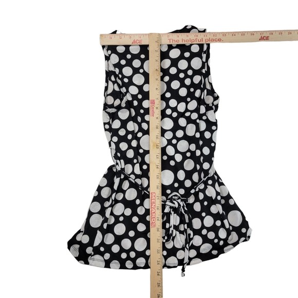 Vintage 90s Wet Seal Dressy Tank Top Blouse Womens S / M Embellished Polkadot - Picture 12 of 16